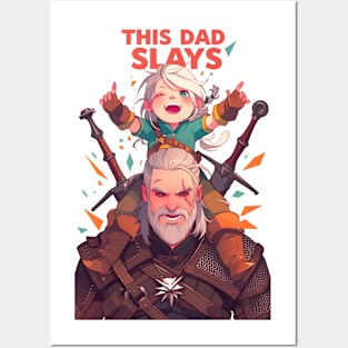 This Dad Slays - Father's Day Gift - Witcher Posters and Art